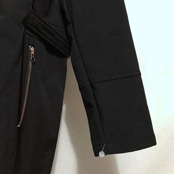 Jessica Simpson NWOT Black Softshell Trench Coat Women 1X - Picture 5 of 16